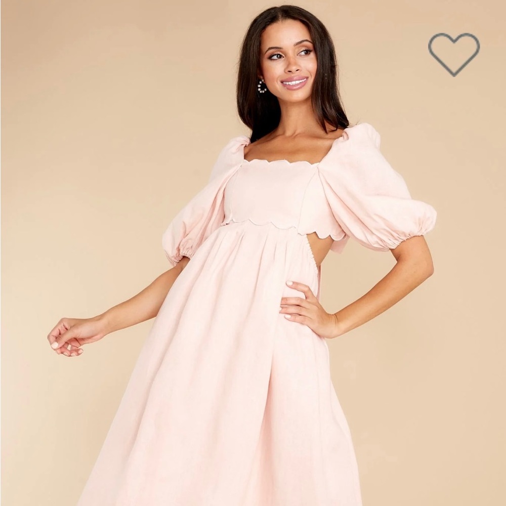 Red Dress Boutique Pink Scalloped Dress